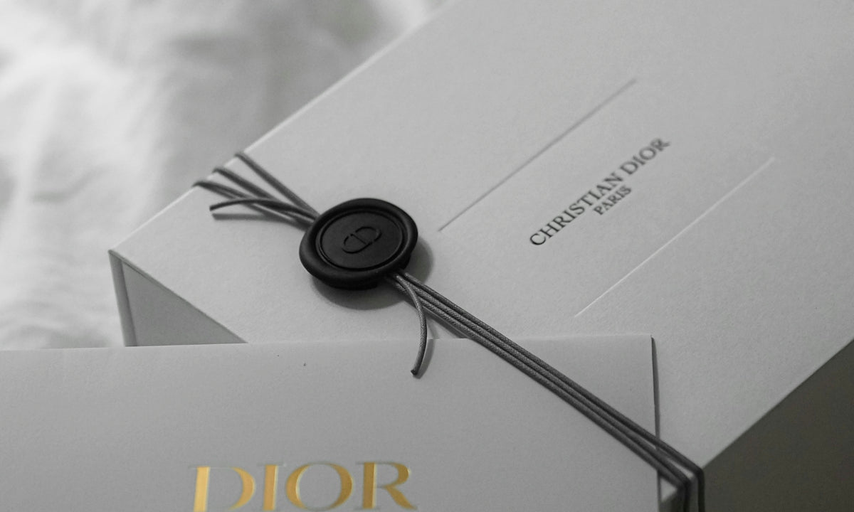 Christian dior gift box with wax seal