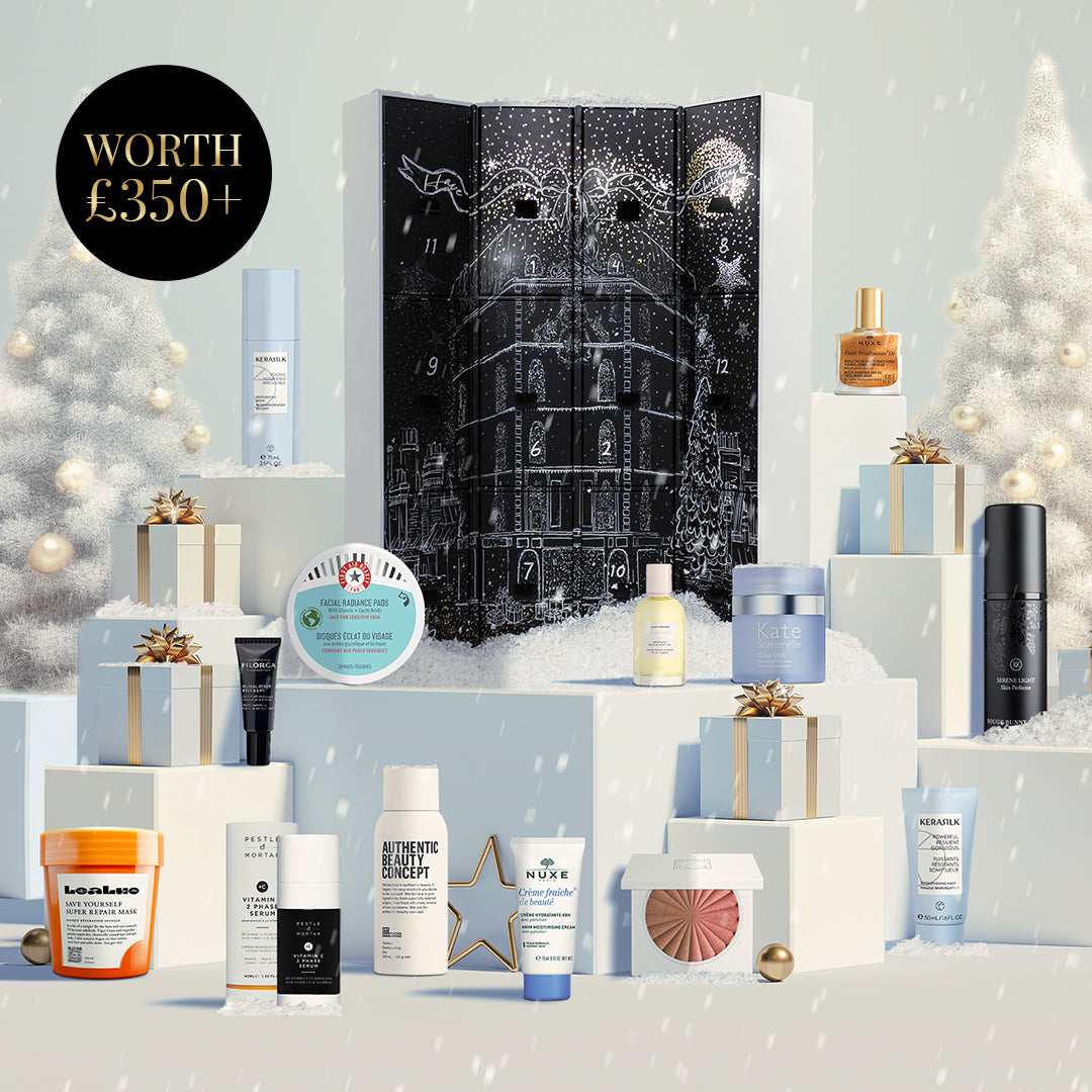 Cohorted, Beauty Advent Calendar, 2023, Beauty, Cosmetics, Skincare, Luxury, Affordable, Festive, Christmas, Gift, Gifts, Kerasilk, Nuxe, Lea Lou, First Aid Beauty, Authentic Beauty Concept, Filgora, Pestle and Mortar, OFRA, Rouge Bunny Rouge, UK