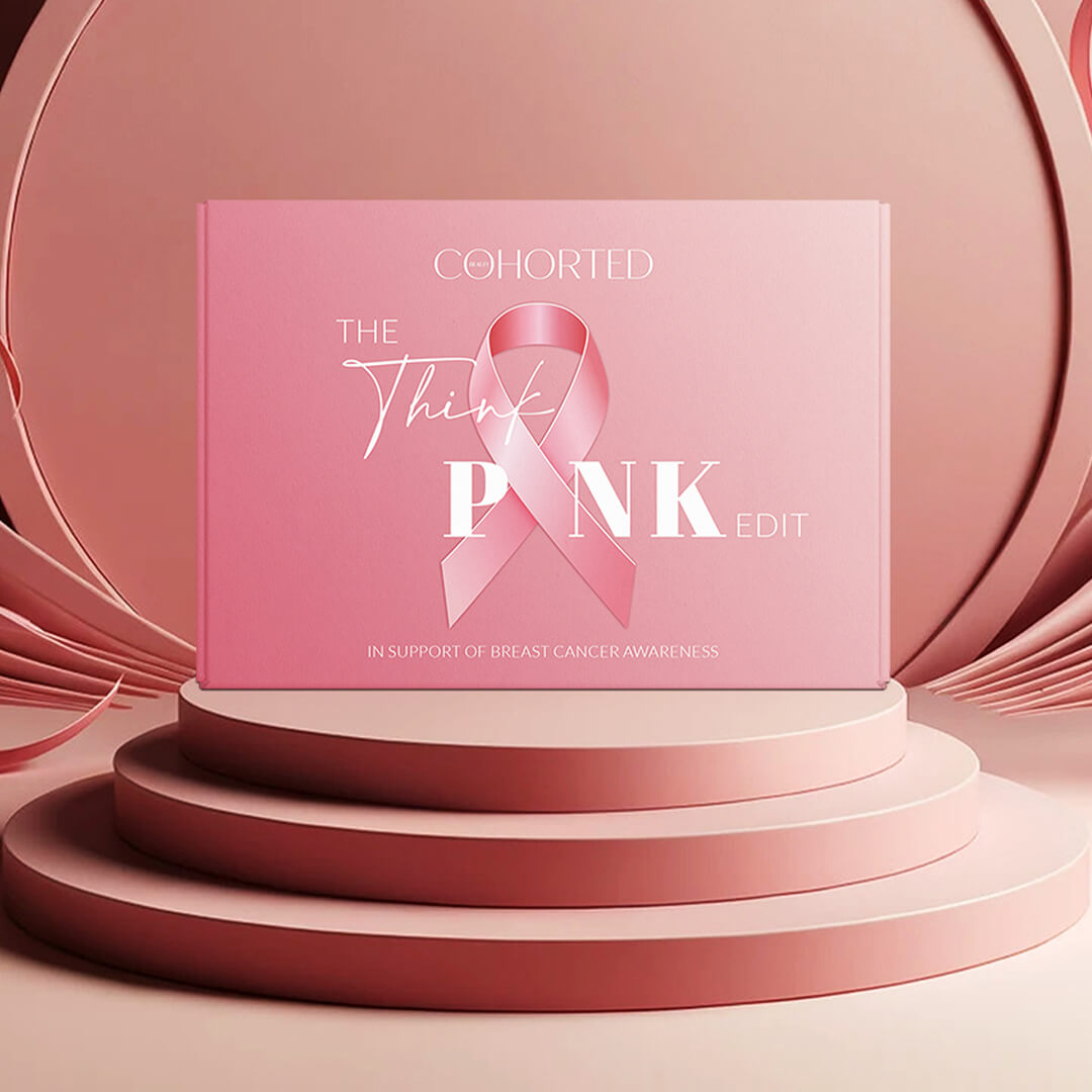 Cohorted, Subscription, Beauty Box, Exclusive, Luxury, UK, Skincare, Gift, Think Pink