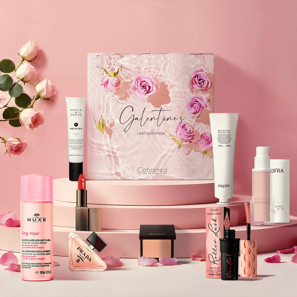 Cohorted, Galentines, Valentines, Limited Edition, Beauty, Box, exclusive, edit, cosmetics, skincare, haircare, bodycare, gift, gifts, UK